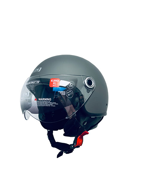helm lem demi-jet coolmax roger XS 53/54 mat titanium=op=op