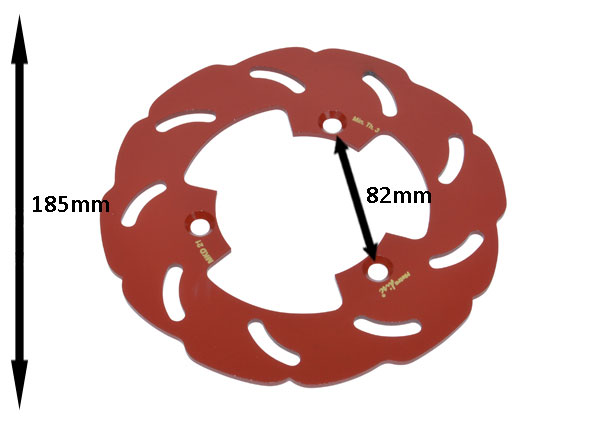 remschijf metrakit wave 3-gaats Rieju achter 185mm rr mkd21=op=op