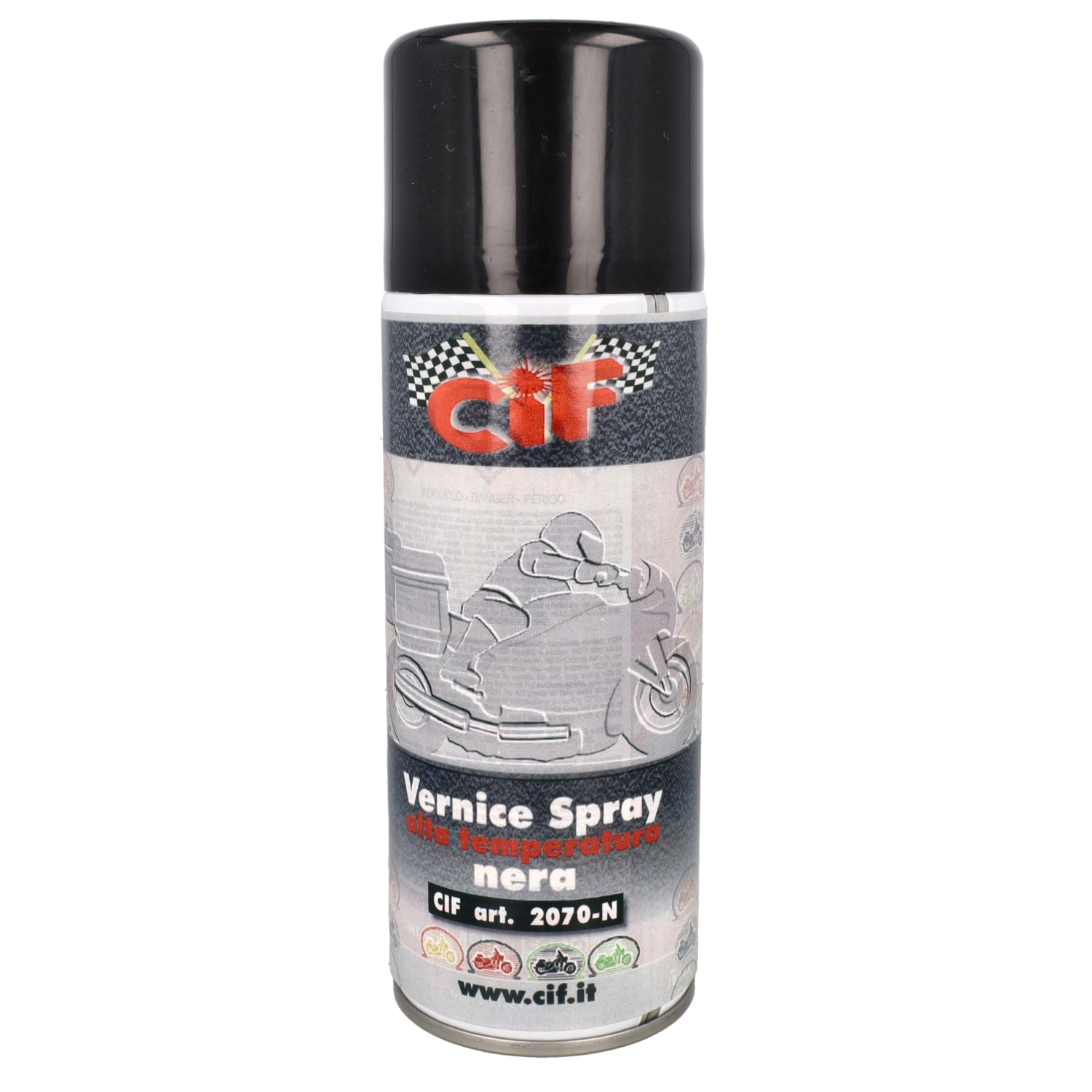 spuitlak cif hittebestendig 400mL spuitbus zwart mat