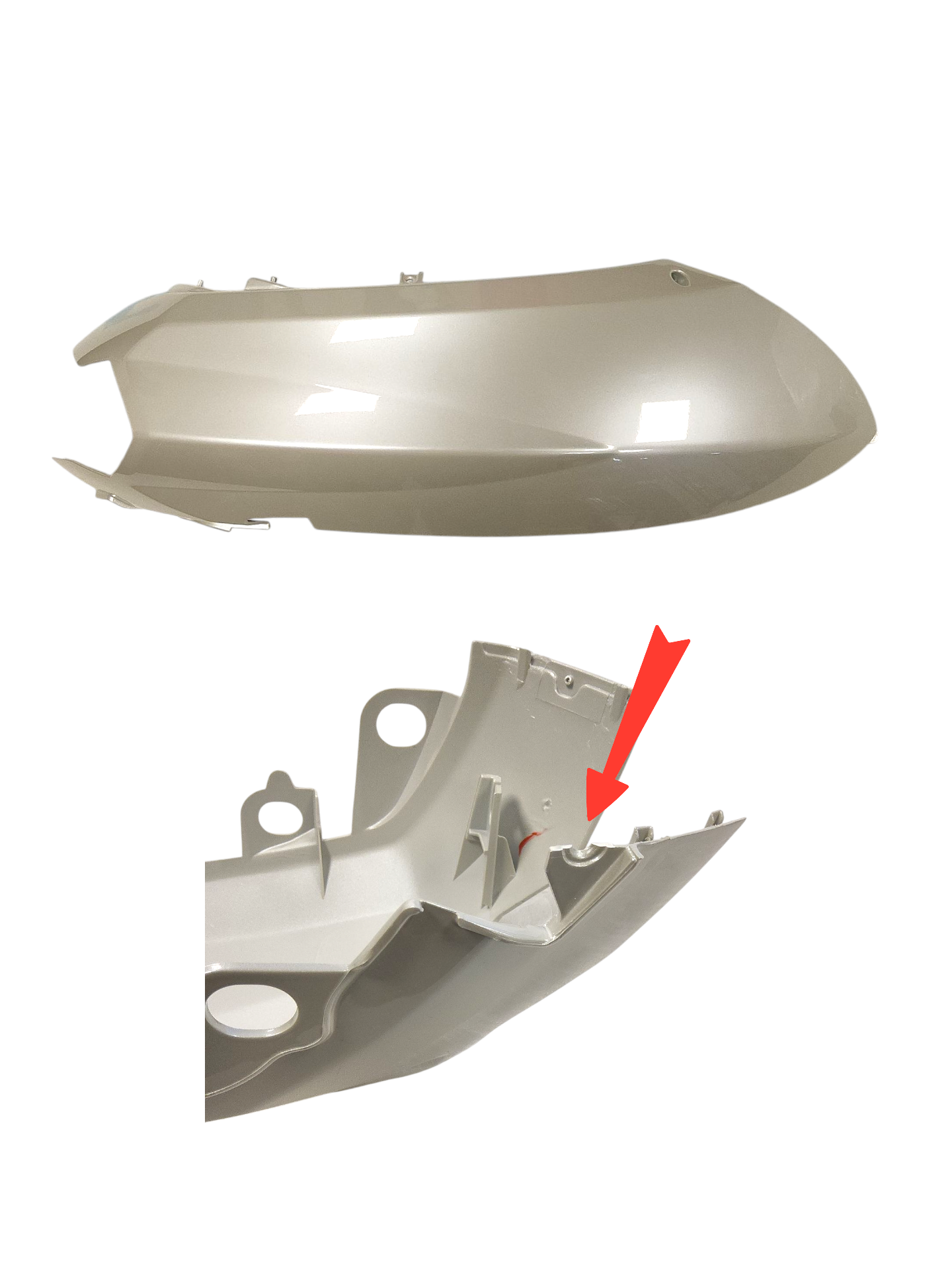 zijscherm Peugeot origineel !! SCHADE 1x bev punt afgebroken !! wit polar F4 links kisbee 4t 779173f4