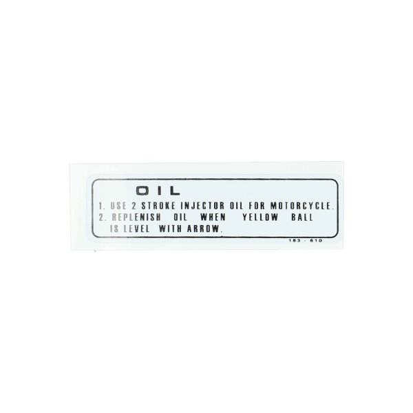 sticker olie wit/zwart mb, mt
