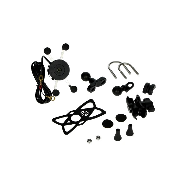 Houder Telefoon Universeel met USB Aansluiting 1PCS Bromfiets, Motorfiets, Scooter