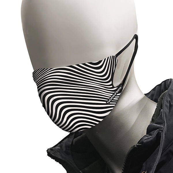 mondmasker tucano helm jet nano 2 stuks uitwasbaar zwart/wit 662=op=op