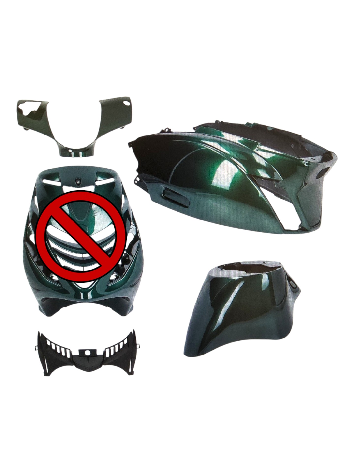 plaatwerkset DMP model SP EVO-1 British racing groen !! MIST VOORSCHERM !! 4-delig zip2000