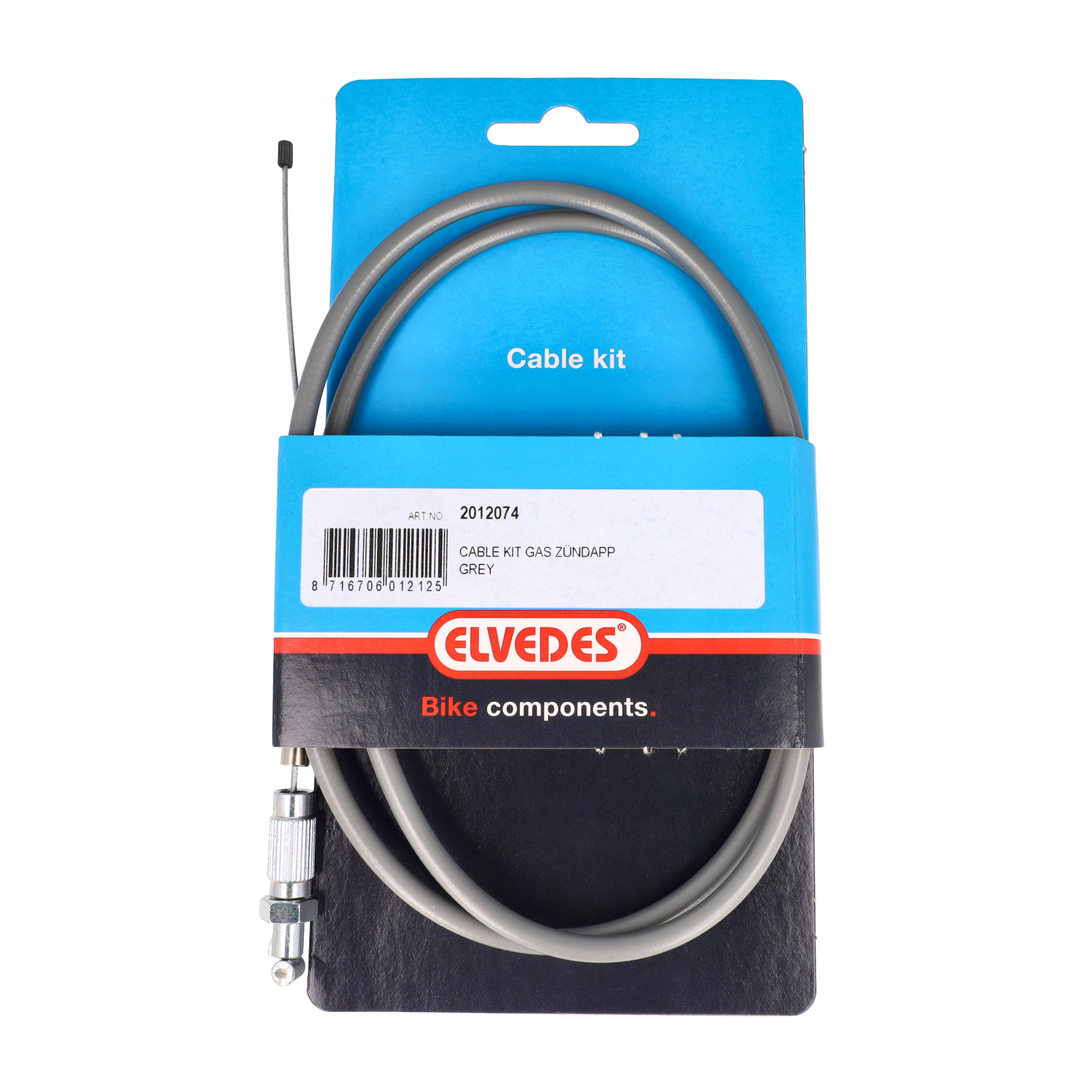 Gaskabel Elvedes 81CM Grijs Zundapp