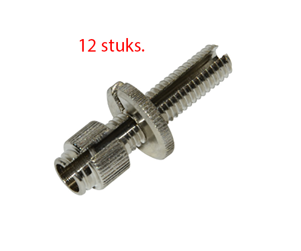 stelbout kabel recht messing 8mm 12pcs