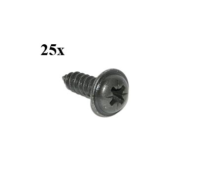 parker beplating 5.5x13mm zwart 25pcs