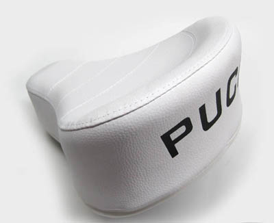 Zadel met Opdruk (made in EU) Wit Puch Maxi