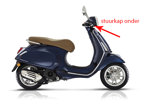 stuurkap Piaggio origineel onder blauw met 289/a primavera 1b005469000dk=op=op