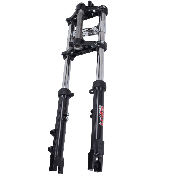 voorvork EBR aluminium hydraulisch lang compleet !!SCHADE zie foto !! zwart puch maxi 540