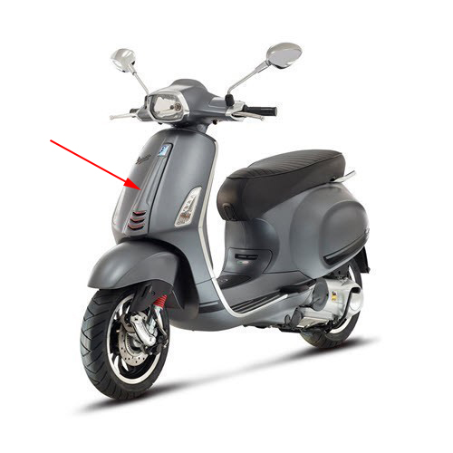voorscherm Piaggio origineel midden grijs titanio 742/B sprint 1b000203000ez