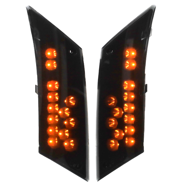 DMP Knipperlichtset LED Matrix Oplopend Achter Smoke Piaggio, ZIP2000