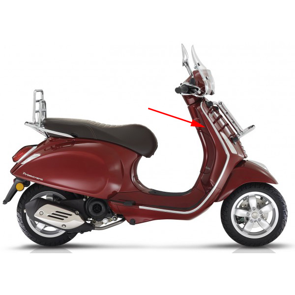 beenschild Piaggio origineel rood metallic 880/a primavera touring 1b003620000yr5