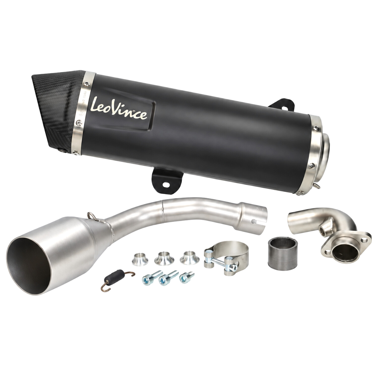 uitlaat Leovince compleet euro-5 nero zwart/carbon vespa, gts 300 HPE 14071u