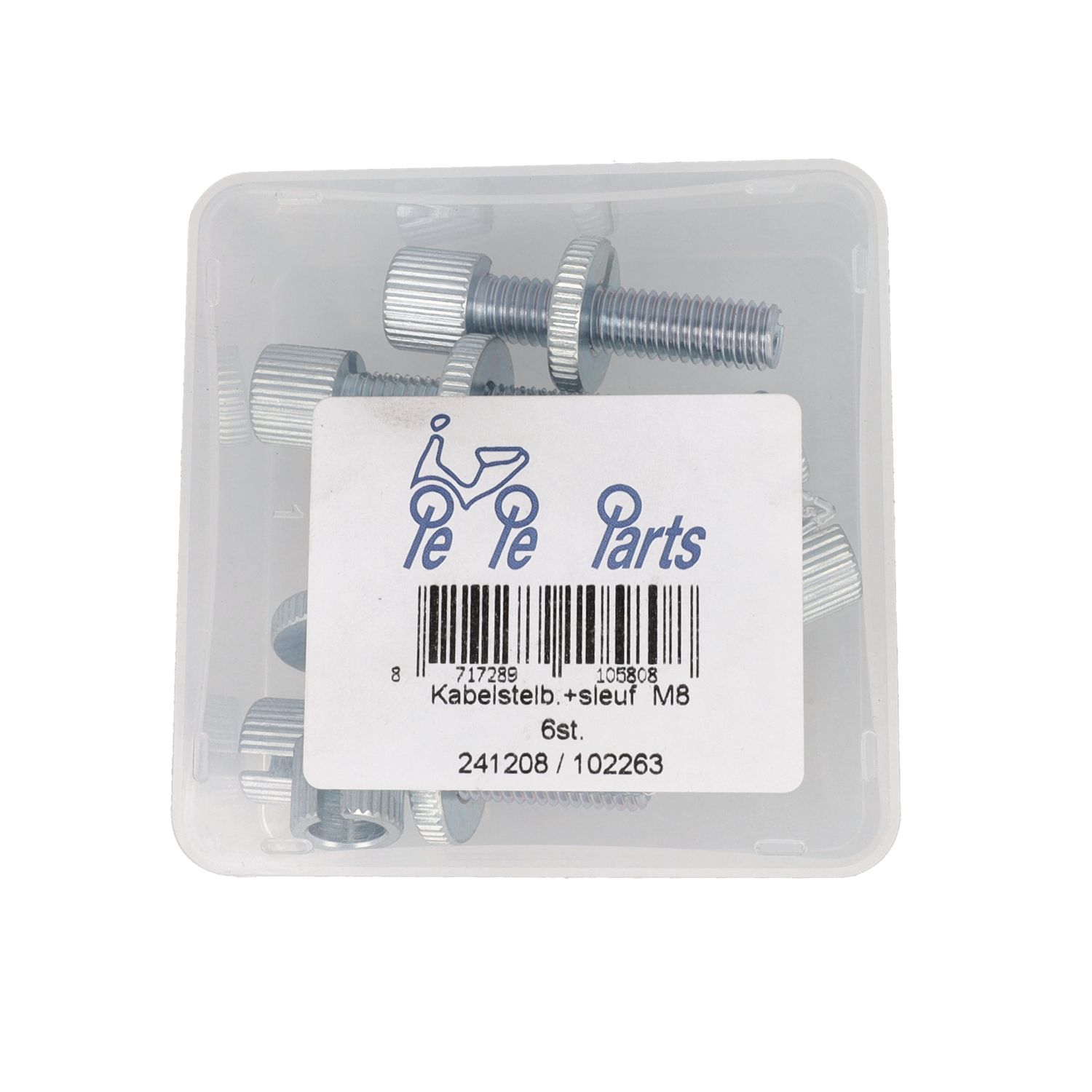 stelbout + gleuf m8 6pcs