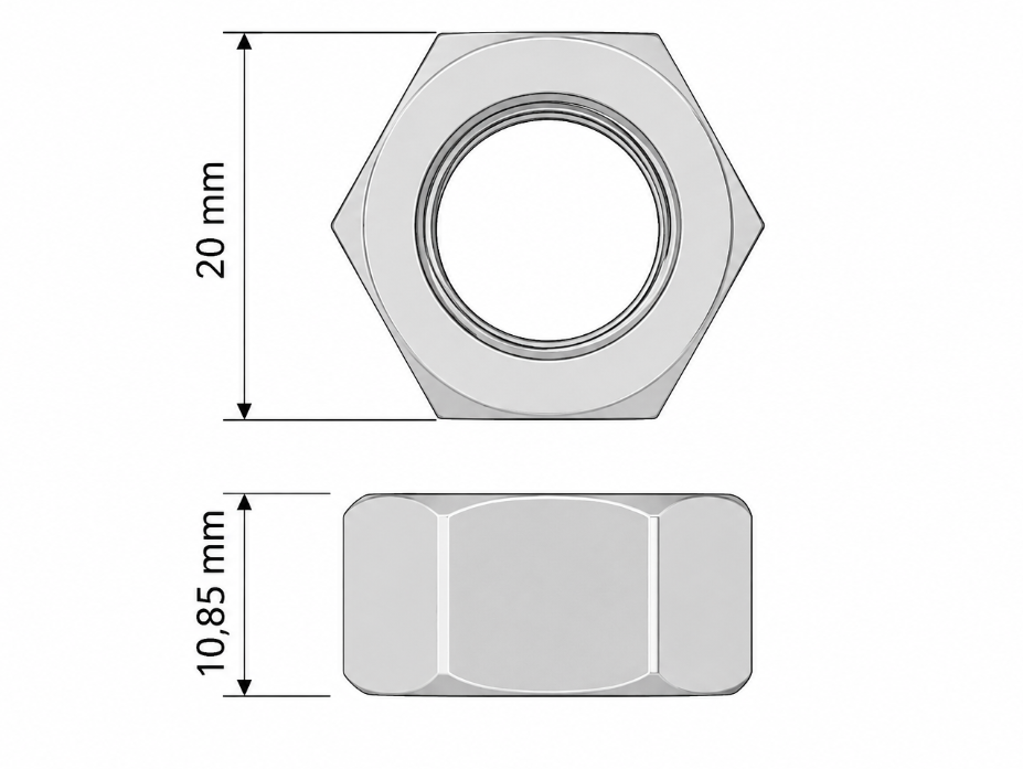 moer holle as m14x1 10 stuks zundapp