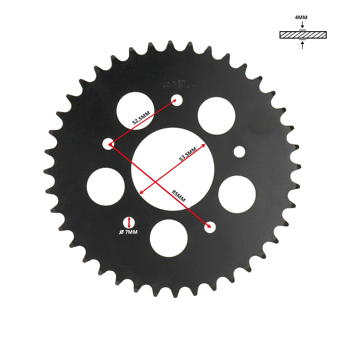 achterkettingwiel esjot 40t 3/16 kreidler 20-0439-40