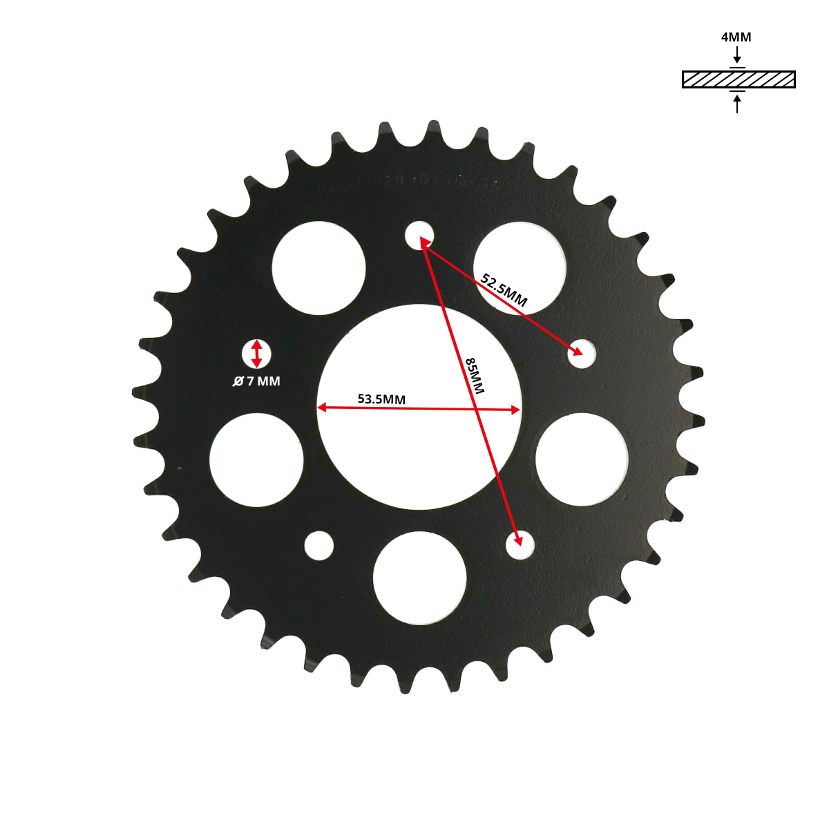 achterkettingwiel esjot 36t 1/4 kreidler 20-0438-36