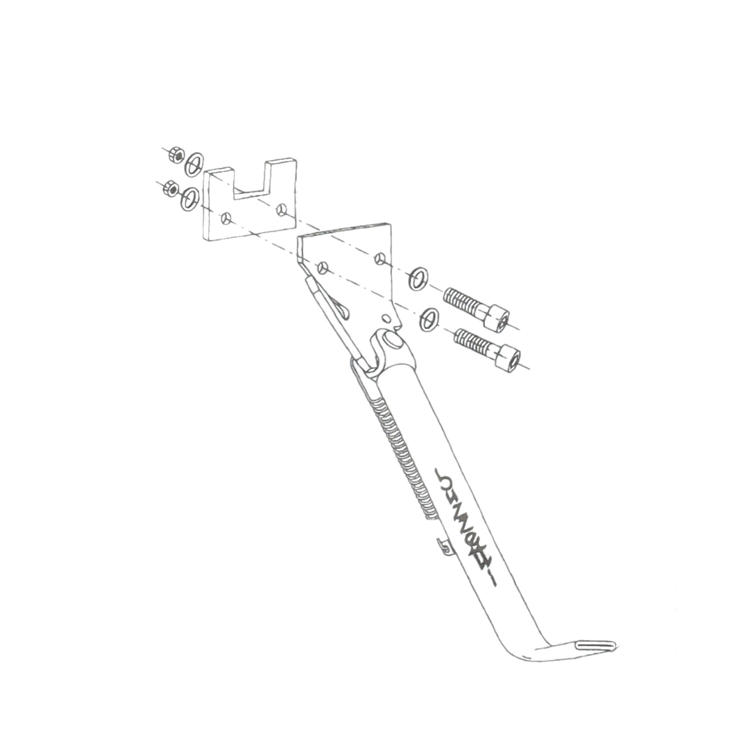 zijstandaard buzzetti zwart runner purejet, nrg power, runner rst 4295